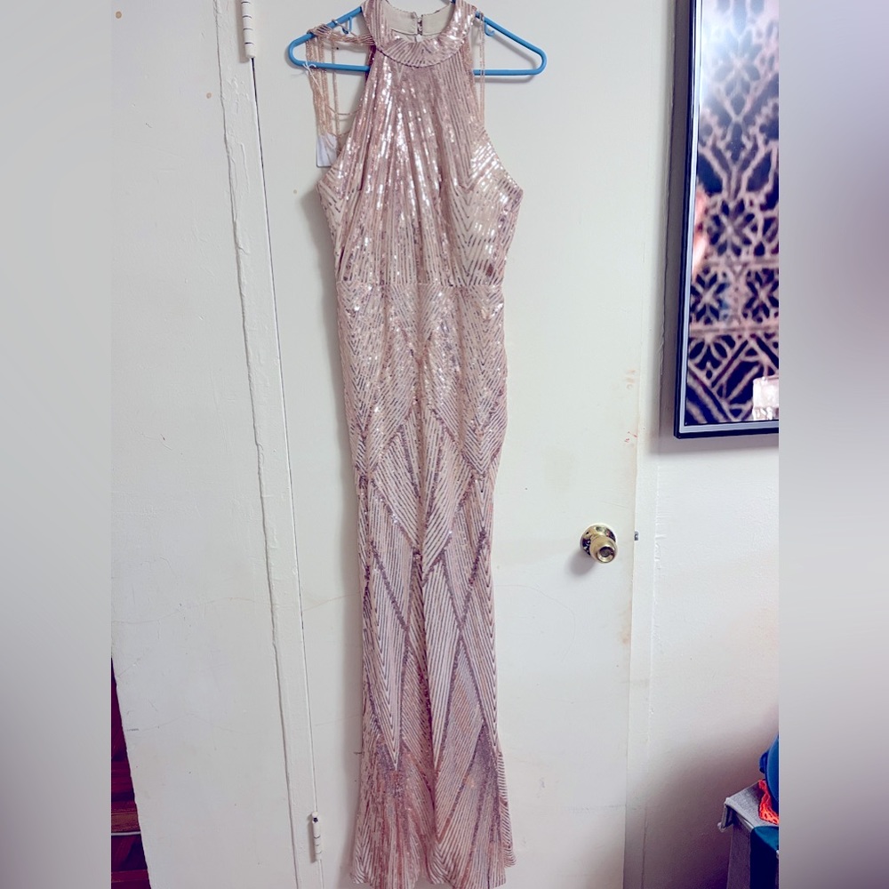 Miss Ord Formal Sequin Mermaid Dress - Rosé color Size Medium